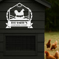 Personalized Metal Chicken Coop Sign -The Smith's Coop