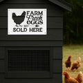 Personalized Metal Chicken Coop Sign - Farm Fresh Eggs