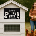 Personalized Metal Chicken Coop Sign - Jessica Coop