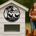 Personalized Metal Chicken Coop Sign - Roosters and Chickens