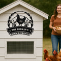 Personalized Metal Chicken Coop Sign - The Rodman's Coop