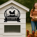 Personalized Metal Chicken Coop Sign -The Smith's Coop