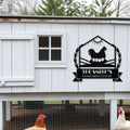 Personalized Metal Chicken Coop Sign -The Smith's Coop