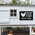 Personalized Metal Chicken Coop Sign - Farm Fresh Eggs