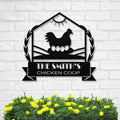 Personalized Metal Chicken Coop Sign -The Smith's Coop
