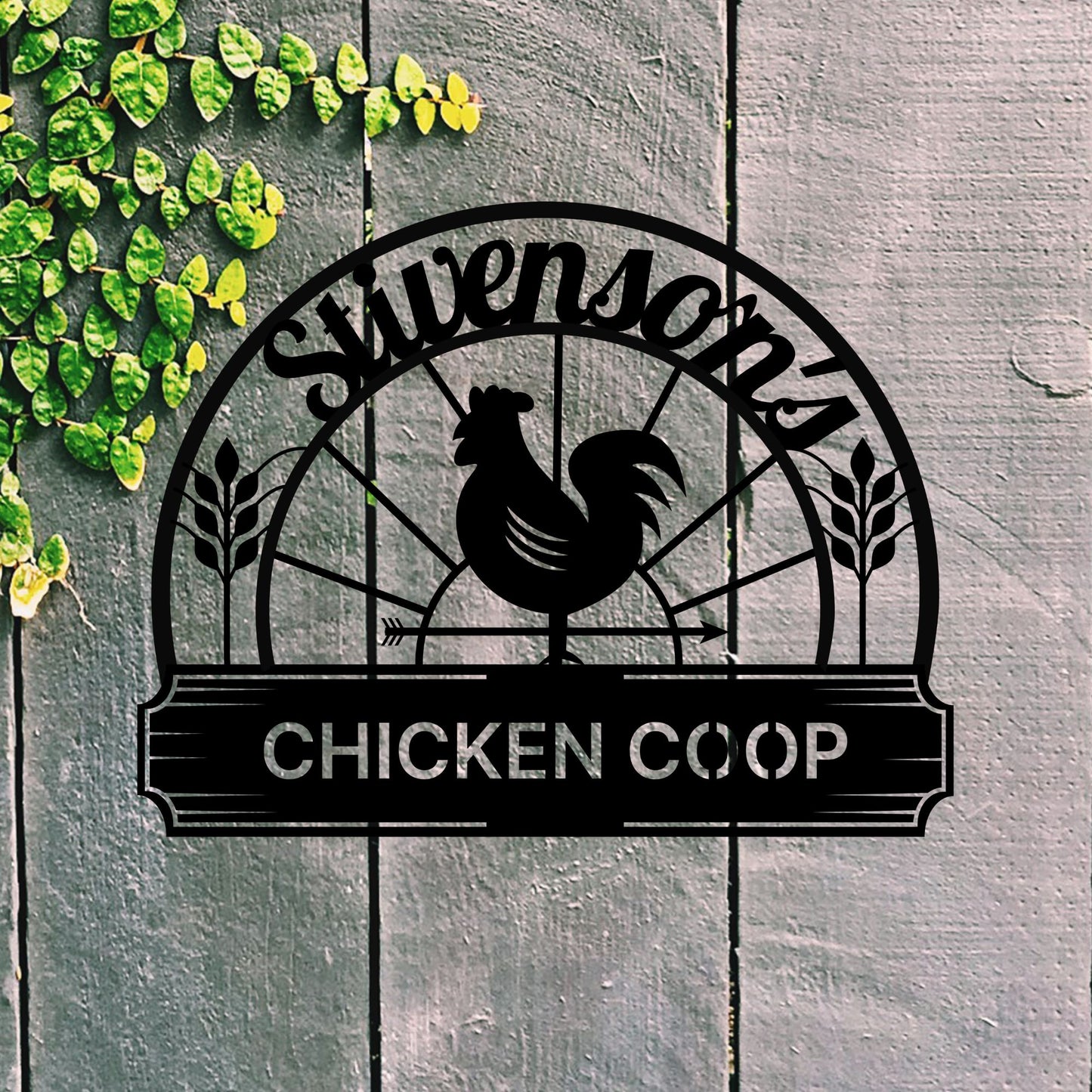Custom Metal Chicken Coop Sign