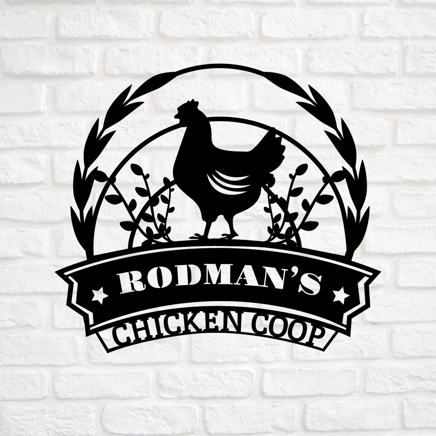 Personalized Metal Chicken Coop Sign