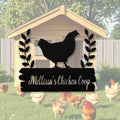 Personalized Metal Chicken Coop Sign - Mellissa's Chiken Coop