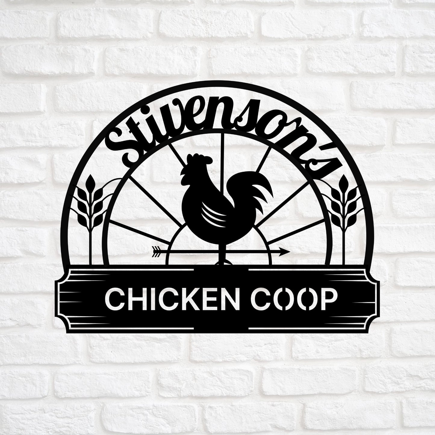 Custom Metal Chicken Coop Sign