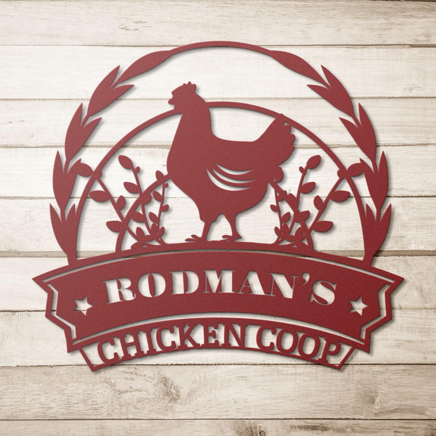 Personalized Metal Chicken Coop Sign