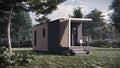 Modern Tiny House with Small Deck Architectural Plans, Instant PDF Downloads