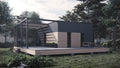 40x30' Modern Cabin With Large Deck Around Architectural Plans, Instant PDF Downloads
