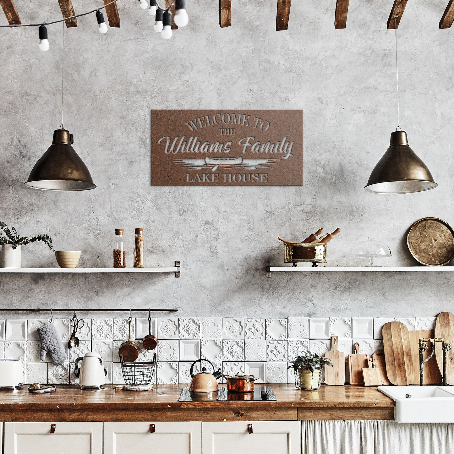 Personalized Metal Lake House Sign - Welcome To The Lake House