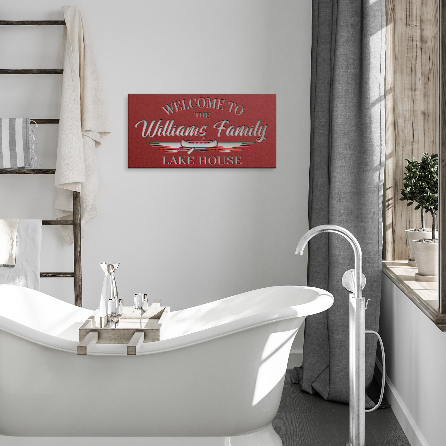 Personalized Metal Lake House Sign - Welcome To The Lake House
