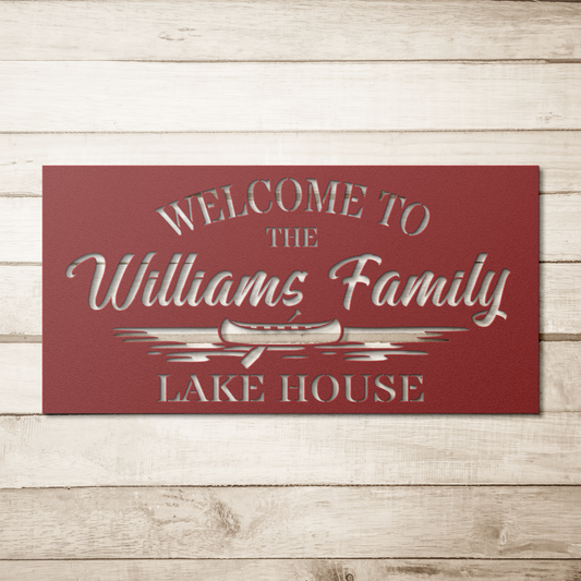 Personalized Metal Lake House Sign - Welcome To The Lake House