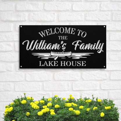 Personalized Metal Lake House Sign - Welcome To The Lake House