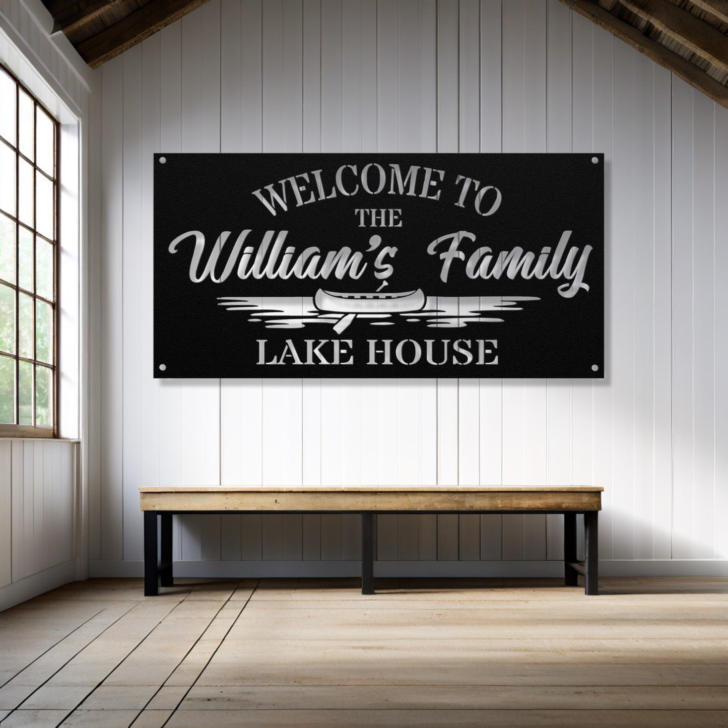 Personalized Metal Lake House Sign - Welcome To The Lake House