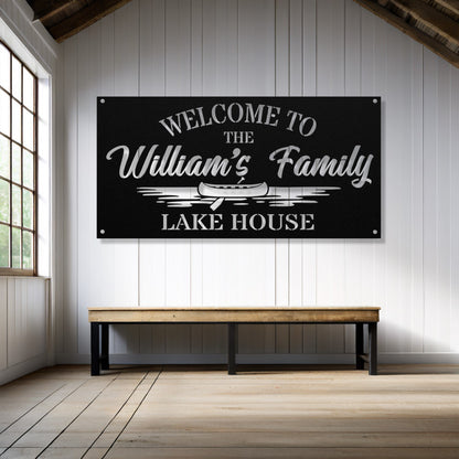 Personalized Metal Lake House Sign - Welcome To The Lake House