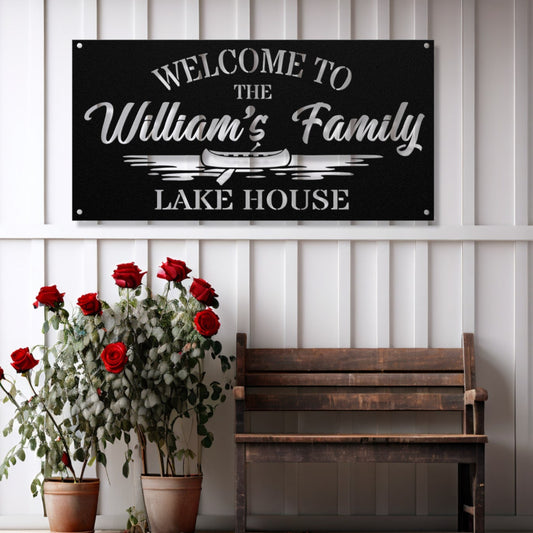 Personalized Metal Lake House Sign - Welcome To The Lake House