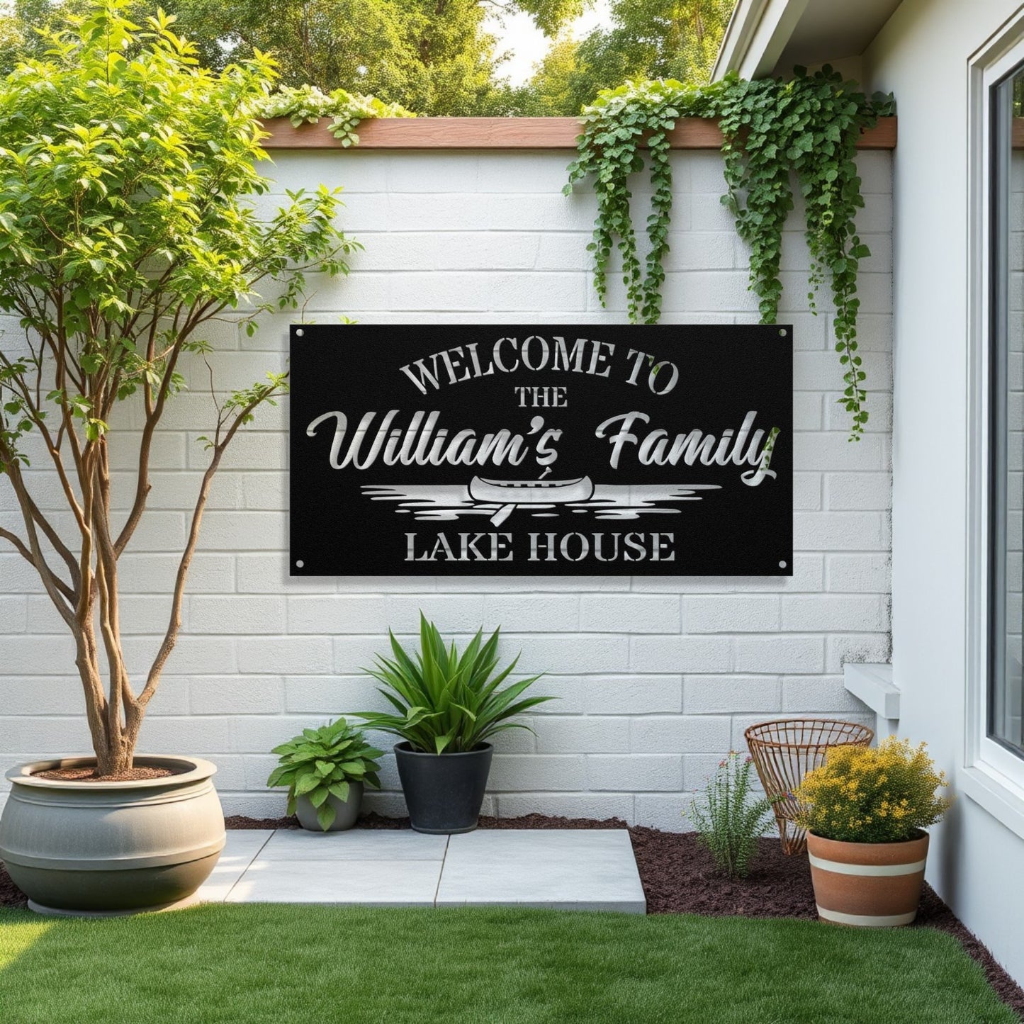 Personalized Metal Lake House Sign - Welcome To The Lake House